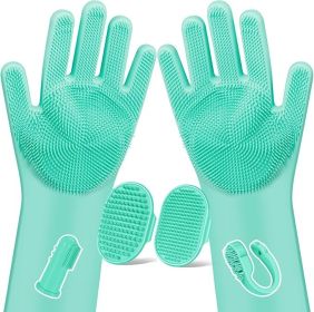 6PCS Pet Grooming Kit for Dogs (Color: Green)